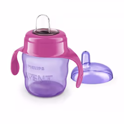 Philips Avent Silicone Spout Cup 6m+ (Pink/Purple) 200ml SCF551/03