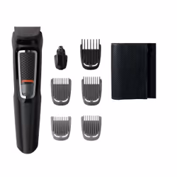 Philips MULTIGROOM Series 3000 7-in-1, Face and Hair MG3720/15, Black, Rectangle, Beard, Ear, Eyebrow, Moustache, Nose, Stain ...