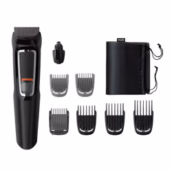 Philips MULTIGROOM Series 3000 MG3730/15 8-in-1, Face and Hair, Black, Rectangle, Beard, Ear, Moustache, Nose, Stainless stee ...