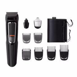Philips MULTIGROOM Series 3000 9 tools 9-in-1, Face and Hair, Black, Rectangle, Beard, Ear, Eyebrow, Moustache, Nose, Stainle ...