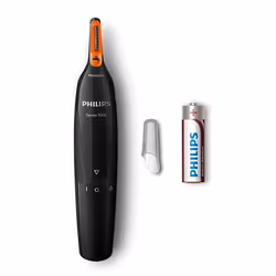 Philips 1000 series NT1152/10, Ear, Nose, 2.1 cm, Black, Stainless steel, Plastic, Battery