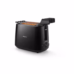 Philips Daily Collection HD2583/90, 8 slice(s), Black, Plastic, Buttons, Rotary, 600 W, 220-240 V