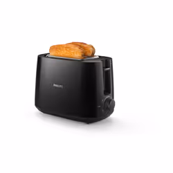 Philips Daily Collection HD2581/91 Toaster - 2 slice, wide slot, Black, 2 slice(s), Black, Plastic, 760 W, 220-240 V, 900 W