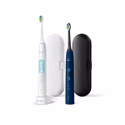 Philips Sonicare ProtectiveClean 5100 ProtectiveClean 5100 HX6851/34 2-pack sonic electric toothbrushes with accessories, Adu ...