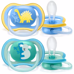 Philips AVENT Extra-firm teat 18 m+ ultra air soother, Classic baby pacifier, Orthodontic, Silicone, Boy/Girl, Dishwasher pro ...