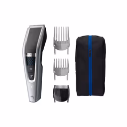 Philips HAIRCLIPPER Series 5000 HC5630/13 Washable hair clippers with 4 accessories, Black, Silver, 0.5 mm, 2.8 cm, 4.1 cm, S ...
