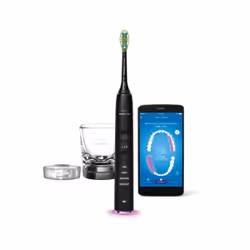 Philips Sonic electric toothbrush with app, Adult, Sonic toothbrush, Deep clean, Whitening, Black, LED, Ergonomic
