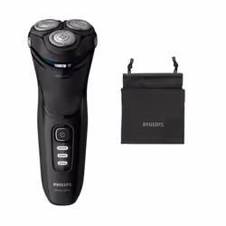 Philips 3000 series Shaver series 3000 S3233/52 Wet or dry electric shaver with handy travel pouch, Rotation shaver, Black, C ...