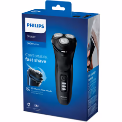 Philips 3000 series Shaver series 3000 S3233/52 Wet or dry electric shaver with handy travel pouch