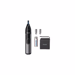 Philips Series 3000 Ear, Eyebrow & Nose Trimmer with 2 Eyebrow Combs & Pouch, Showerproof and Fully Washable, Black & Grey, N ...