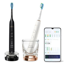 Philips DiamondClean 9000 HX9914/57 2-pack sonic electric toothbrush with charger & app