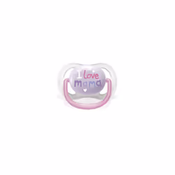 Philips Avent Ultra Air Pacifier, for 0-6m, Orthodontic & BPA-, 2 pcs, Including Sterilizer/Carrying Case, SCF080/02, Pink and Purple