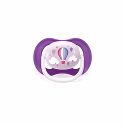 Avent Ultra Air Pacifier, for 6-18m, Orthodontic & BPA-Free, 2 pcs, Including Sterilizer/Carrying Case, SCF080/04 Raspberry Pink and Purple