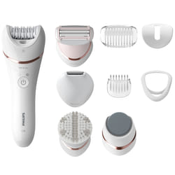 Philips Epilator Series 8000 BRE740/11 Wet and dry epilator with 9 accessories