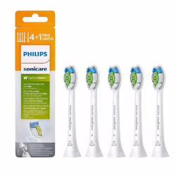 Sonicare W2 Optimal White Standard Toothbrush Head for Sonic Toothbrush HX6065/10 Pack of 5 Standard Size Click Holder BrushS ...