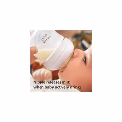 Avent Natural Response Baby Bottle - 2 x 125ml Baby Milk Bottle for Newborns and Up, BPA Free, 0+ Months (Model SCY900/02)
