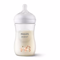 Philips AVENT Natural Response SCY903/66 Bottle 260ml, teat 1+ months, giraffe deco, 1 piece