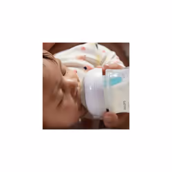 Avent Natural Response Baby Bottle - 260ml Baby Milk Bottle with AirFree Vent, BPA Free for Newborn Babies Aged 1 Months+, Elephant Pattern (Model