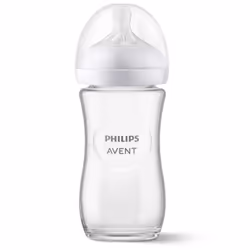 Philips AVENT Natural Response SCY933/01 Bottle glass 240ml, flow 3 teat, 1 piece