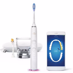 Philips DiamondClean Smart HX9917/88 Sonic electric toothbrush with 2 accessories and app, Adult, Sonic toothbrush, Daily car ...