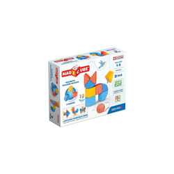 201BLME Magicube 1+ Shapes-Magnetic Blocks for Kids,Red, Orange and Blue, 9 Pieces