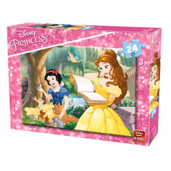 King Disney 2 Puzzles Princesses 24 pieces, 24 pc(s), Cartoons, 3 yr(s)