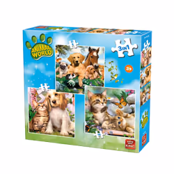 King Animal World 3in1 Puzzle, 4 pc(s), Fauna, 3 yr(s)