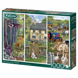 Falcon de luxe Falcon - Woodland Farm (1000 Pieces), 1000 pc(s), Farm, 12 yr(s)