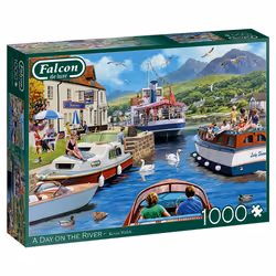 Falcon de luxe A Day on the River 1000 pieces, 1000 pc(s), Landscape, 12 yr(s)