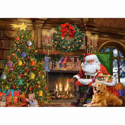 Falcon de luxe Santa by the Fireplace 500 pieces