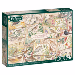 Falcon de luxe The Country Diary Postcards 1000 pieces, 1000 pc(s), Art, 12 yr(s)