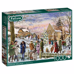 Falcon de luxe Festive Village 1000 pieces, 1000 pc(s), Winter, 12 yr(s)