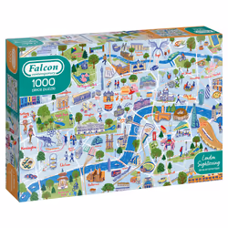 Falcon Contemporary London Sightseeing 1000 pieces, 1000 pc(s), Comics, 12 yr(s)