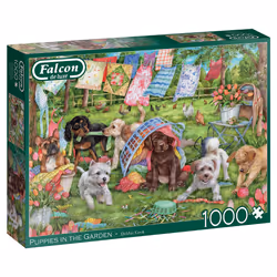 Falcon de luxe Falcon - Puppies In The Garden (1000 Pieces), 1000 pc(s), Animals, 12 yr(s)