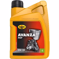 Engine oil; KROON OIL; Avanza MSP; 0W-20 1 Full Synthetic Oil; for VAUXHALL, PEUGEOT, FIAT, CITROËN, KIA