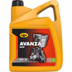 Engine oil; KROON OIL; Avanza MSP; 0W-20 5 Full Synthetic Oil; for VAUXHALL, PEUGEOT, FIAT, CITROËN, KIA