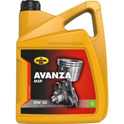 Kroon Oil Avanza MSP 0W-20 5l Engine oil 37350 VAUXHALL: Astra Mk7, Astra Mk6, Corsa Mk4, PEUGEOT: 208 I Hatchback, 308 II Hatchback, 2008 Estate