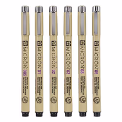 Sakura Pigma Micron fineliner Fine Black 6 pc(s)