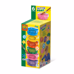 SES Creative Poster paint glitter (6x45ml), Blue, Green, Pink, Purple, Red, Yellow, Poster paint, Paste, 45 ml, 6 pc(s)