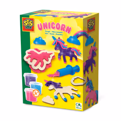 SES Creative Dough - Unicorns neon glitter - Fun activity for parents of young children, Age 3+, Modeling clay playset, Multi ...
