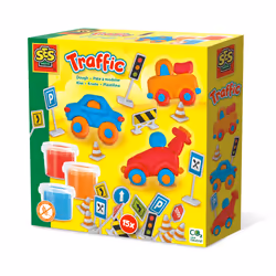 SES Creative Dough - Traffic - Fun activity for parents of young children, Age 3+, Modeling clay playset, Multicolour, Child, ...