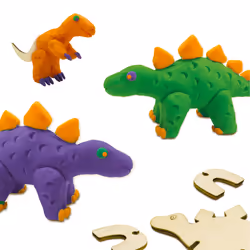 SES Creative Dough - Dinosaurs wooden skeletons