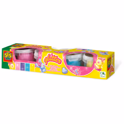 SES Creative Dough glitter 4x90g, Modeling dough, Blue, Pink, Purple, Yellow, Child, 4 pc(s), 4 colours, 2 yr(s)