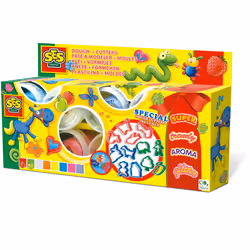 SES Creative Dough mania 8x90gr with cutters, Modeling dough, Multicolour, Child, 20 pc(s), Plastic pot, 8 colours