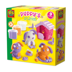SES Creative 00505 Make Puppies with Clay - Shape Your Own Animal Friends - Includes 9 Accessories and Dog House