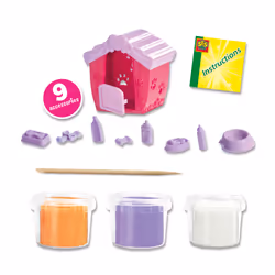 SES Creative 00505 Make Puppies with Clay - Shape Your Own Animal Friends - Includes 9 Accessories and Dog House