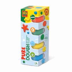 SES Creative Feel good dough - Pure (4x90gr) - This line enables the very young children, Age 1+, Modeling dough, Multicolour ...