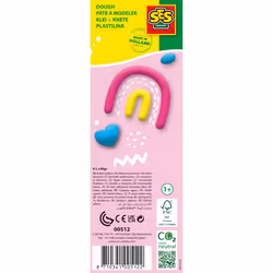 SES Creative Feel good dough - Happy (4x90gr) - This line enables the very young children, Age 1+