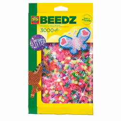 SES Creative Beedz Mix iron on beads 3000 glitter