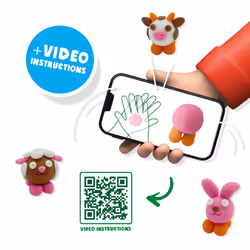SES Creative FunDo dough - Farm animals (3x90gr-1x40gr) - Additional view 4